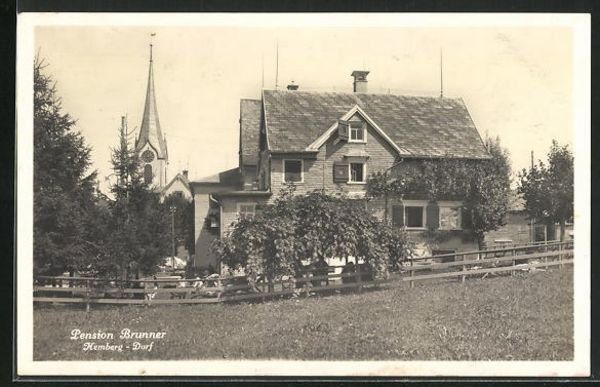 Cartoline postali: Hemberg-Dorf, Pension Brunner – Usato da Frauenfeld venduto da POML