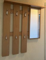 Wandgarderobe mit Spiegel Holzoptik