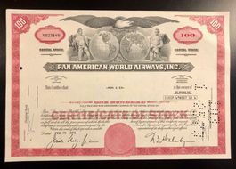 Historische Wertpapier "Pan American World Airways Inc."