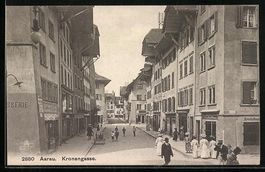 Aarau, Kronengasse mit Wohngebäuden und