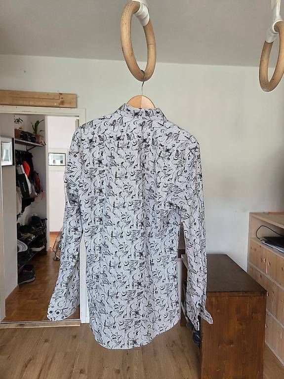 Hemden: Olymp Level 6 Super Slim Hemd Gr.40 weiss Blumenmuster – Gebraucht aus Ostermundigen von wab_jxp5 3