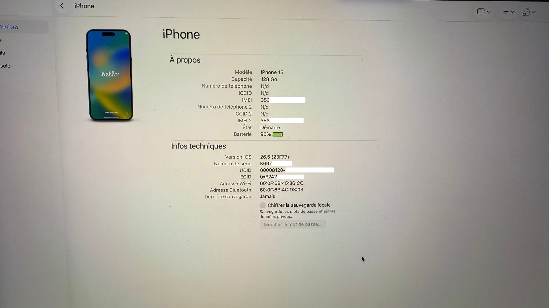 Apple Telefoni cellulari / Smartphones: iPhone 15 128Go Noir – Usato da La Tour-de-Peilz venduto da Solliard_IT_Solution 2
