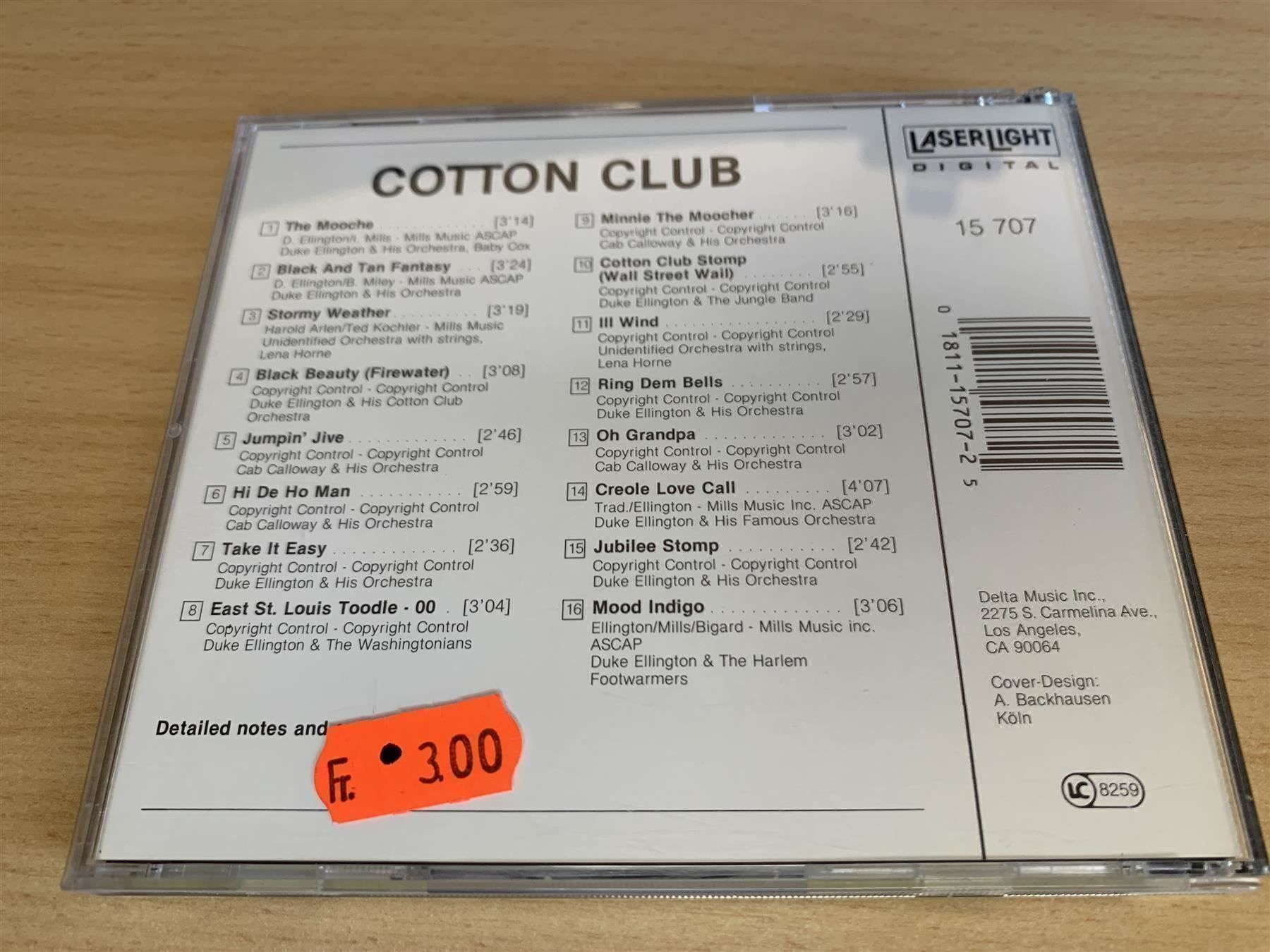 CD: Cotton Club Days – Usato da Rikon im Tösstal venduto da Alpenmutz 1