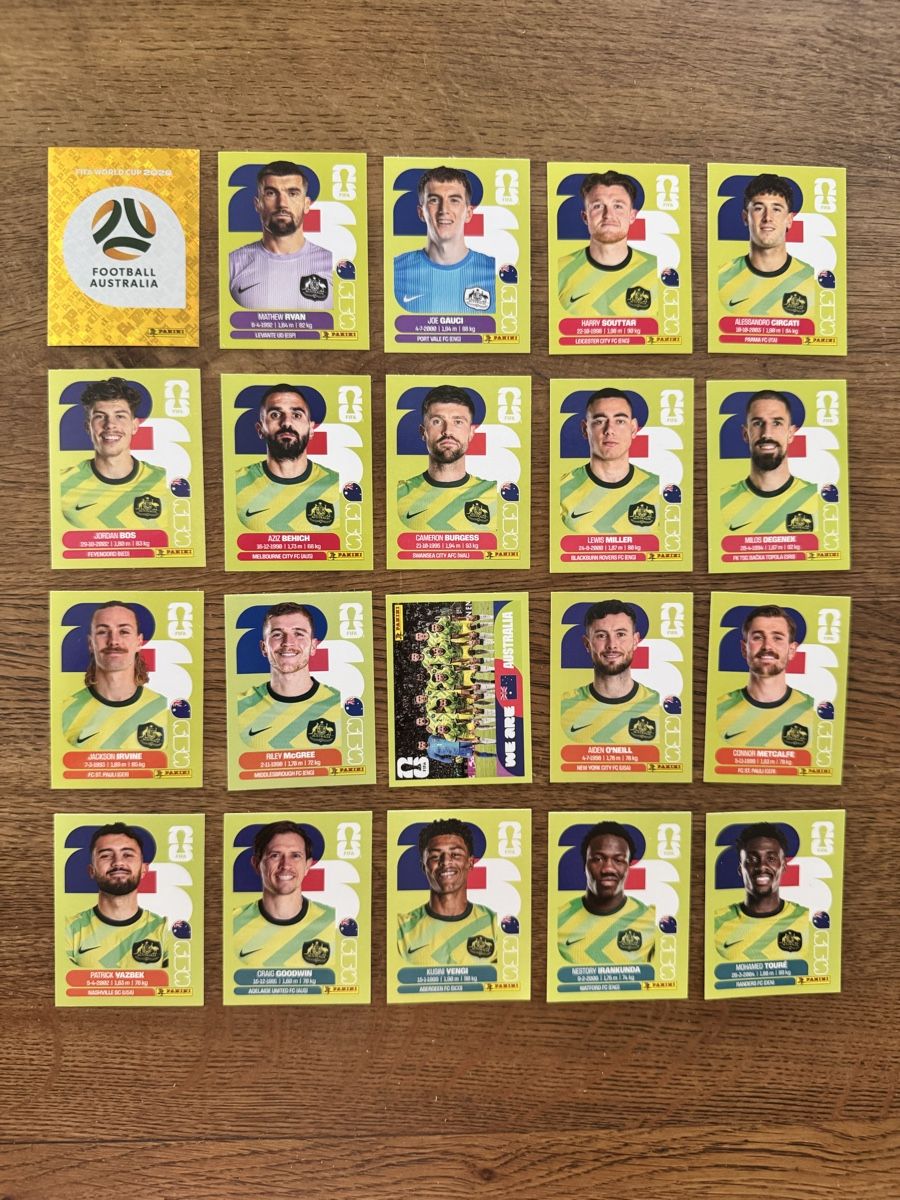 Panini Carte collezionabili: Australien Panini WM 2026 – Nuovo (secondo la descrizione) da Emmenbrücke venduto da Lukee1901