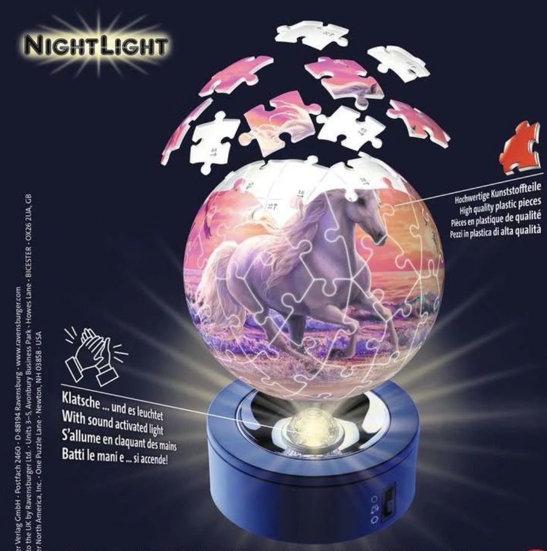 Ravensburger Puzzle: Ravensburger 3D Puzzle-Ball Nachtlicht Pferd – Usato da Ostermundigen venduto da downunder08 2