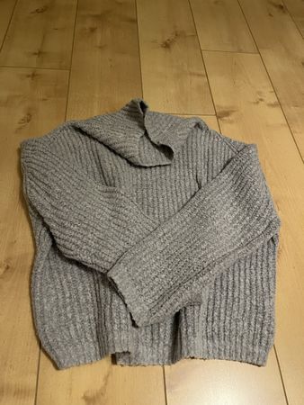 Pull col roulé Pull&Bear gris taille S état correct