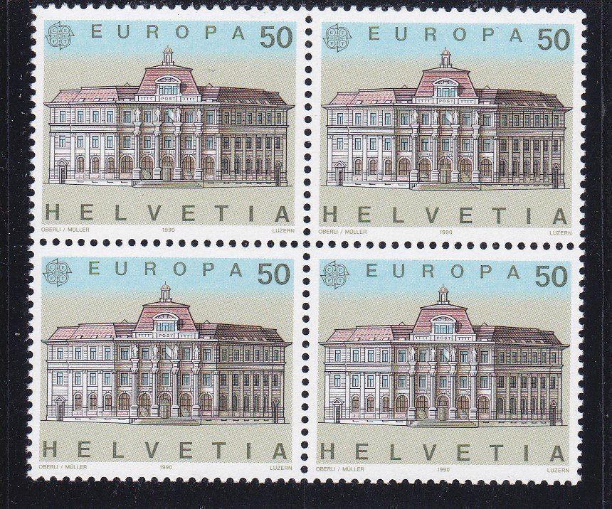 Tutti i francobolli: Postfrisch 4er Block EUROPA 1990 – Nuovo (secondo la descrizione) da Schliern b. Köniz venduto da joni20