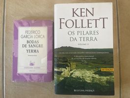 2 livres espagnols Ken Follet Os Pilares da Terra, Bodas...