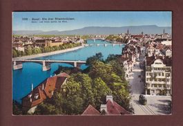 BASEL - Die drei Rheinbrücken - 1929