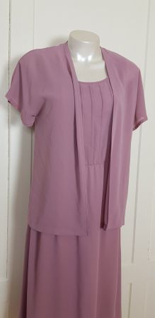 Kleid mit Bolero, Chiffon, Gr. 38