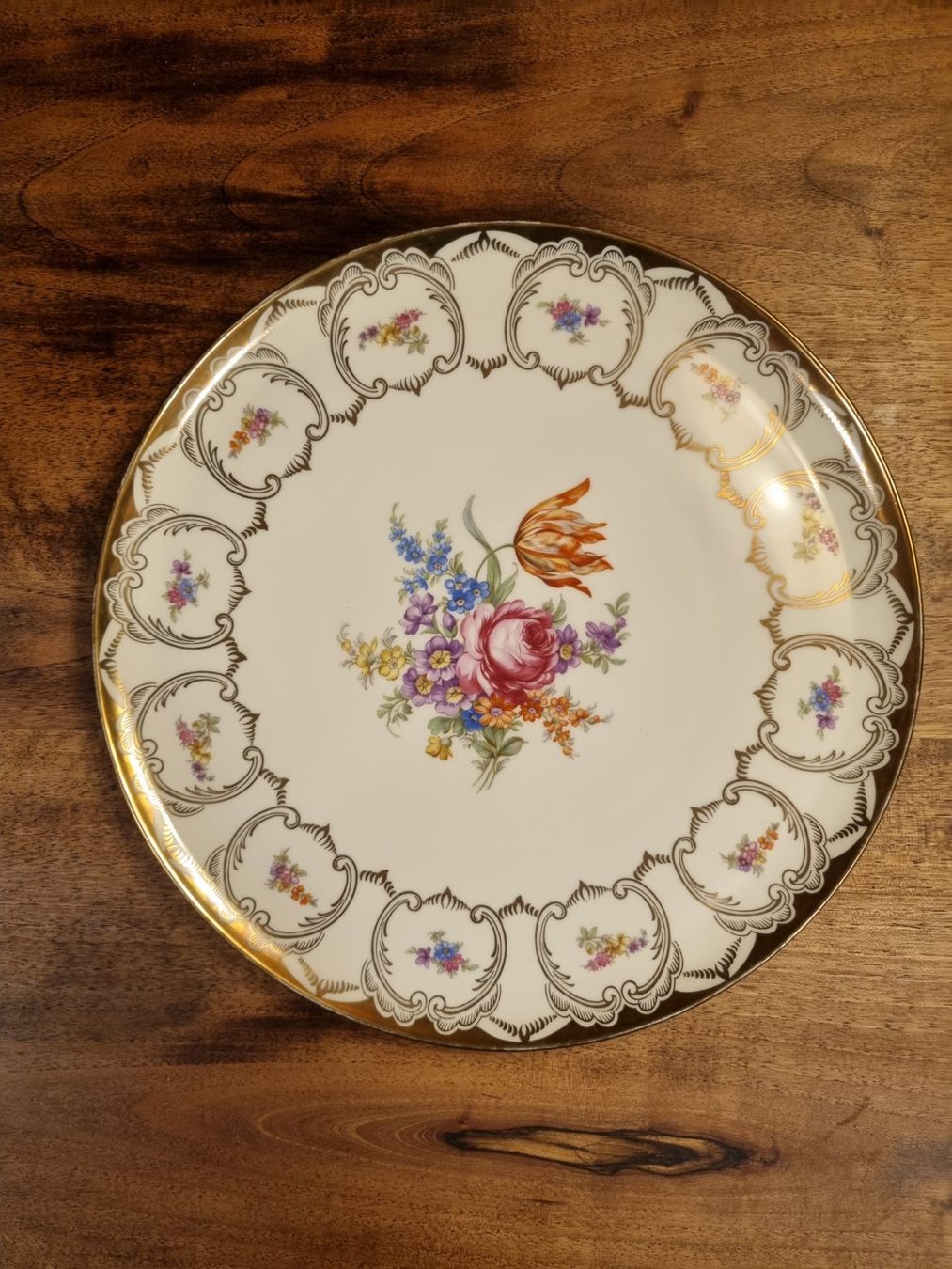 Servierplatten: Grosse Tirschenreuth Prunkplatte Golddekor 34 cm – Gebraucht aus Scharnachtal von devin03