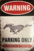 Ford Mustang Parking Only Blechschild Shelby Boss Englisch