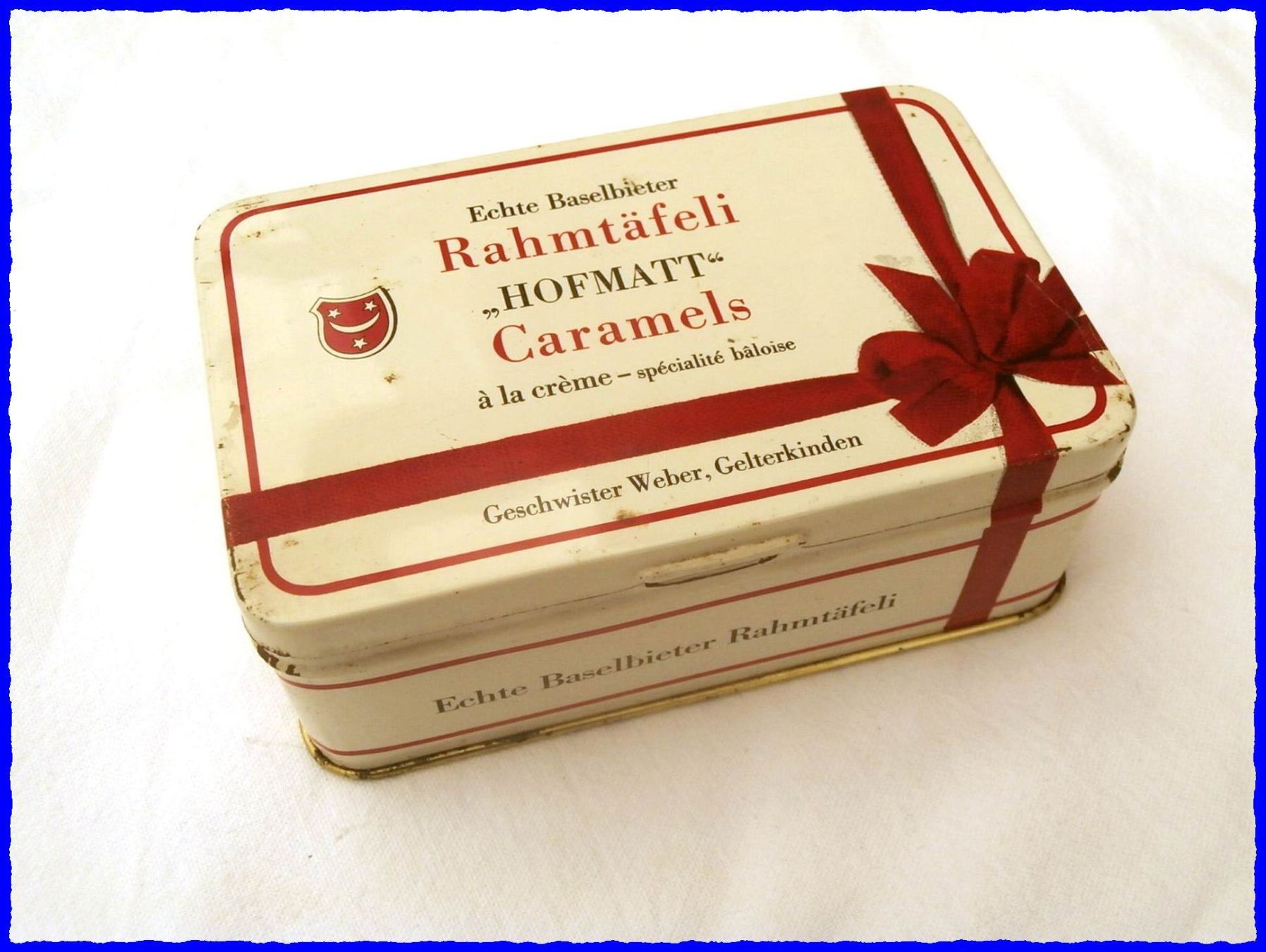 Barattoli: Blechdose - Baselbieter Rahmtäfeli - "Hofmatt" – Usato da Worblaufen venduto da Re_mo81