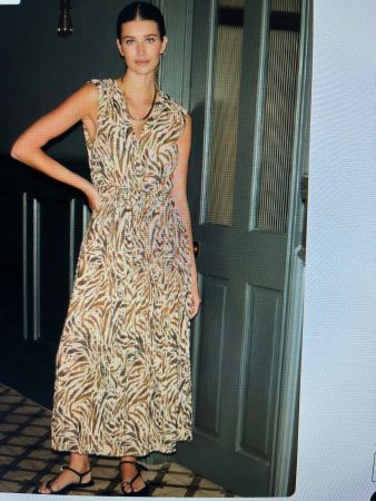 NEU NEXT Plissée Maxikleid Animal Print Gr. 38 (M) NP 117.-