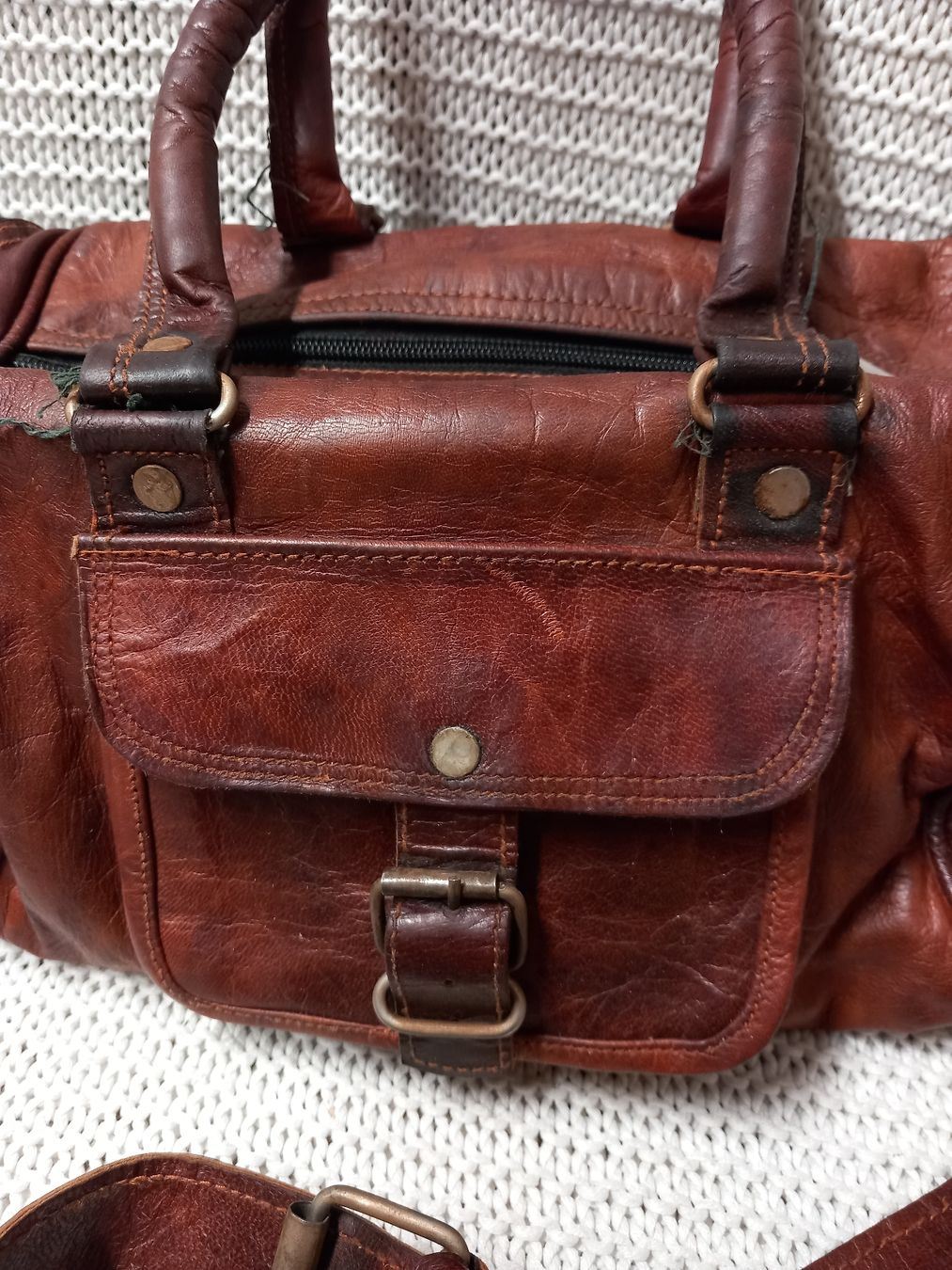 Borse: Gusti Ledertasche, echtes Leder, Vintage – Usato da Merligen venduto da muss_haben 1