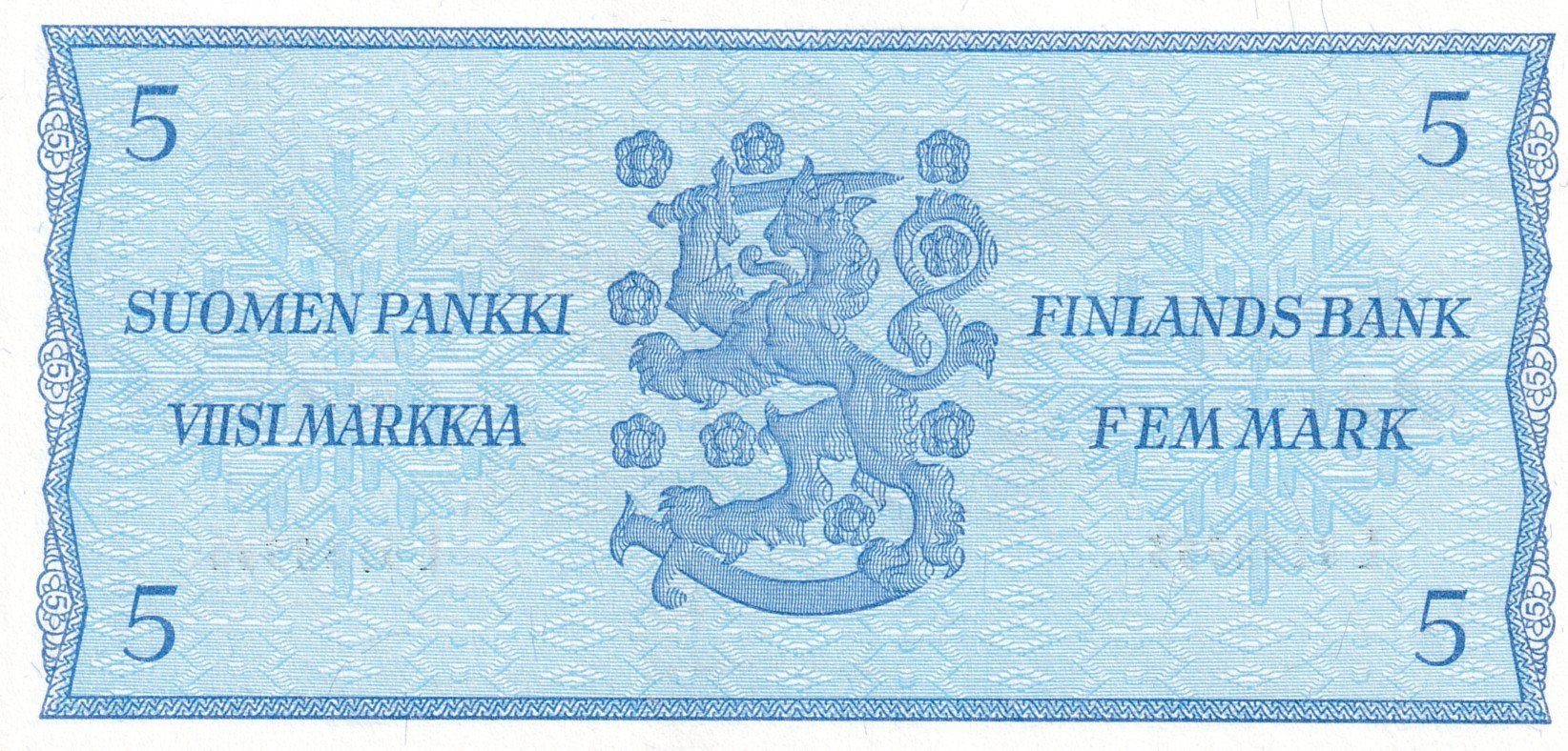Banconote: Finnland 5 markkaa 1963  unz – Nuovo (secondo la descrizione) da Neuchâtel venduto da karlpierrino 1