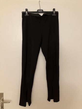 Leggings schwarz Zipper M