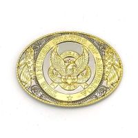 Metall Gürtelschnalle Gold EAGLE USA