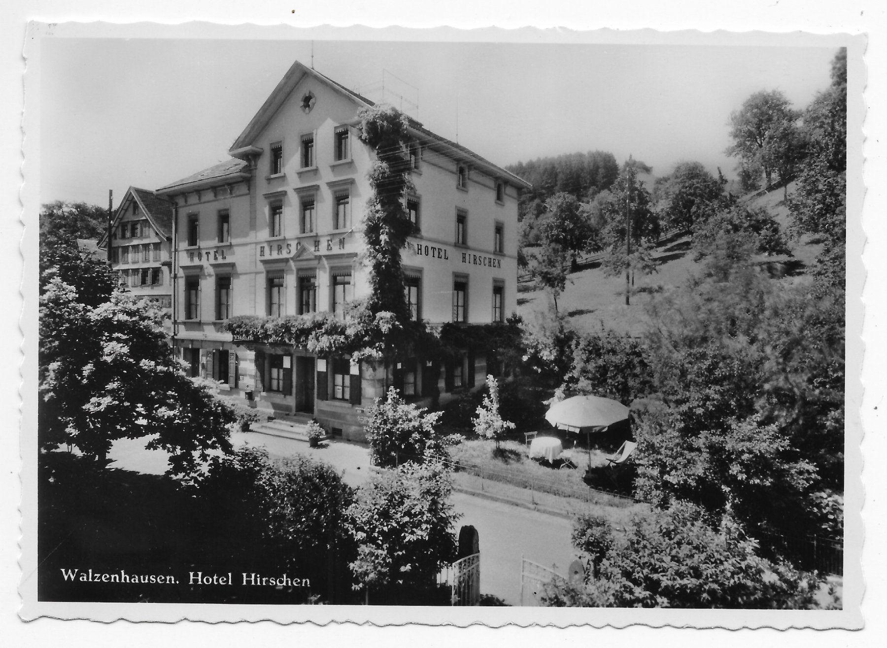 Cartoline postali: Walzenhausen, Hotel Hirschen – Usato da Hefenhofen venduto da Richsalz