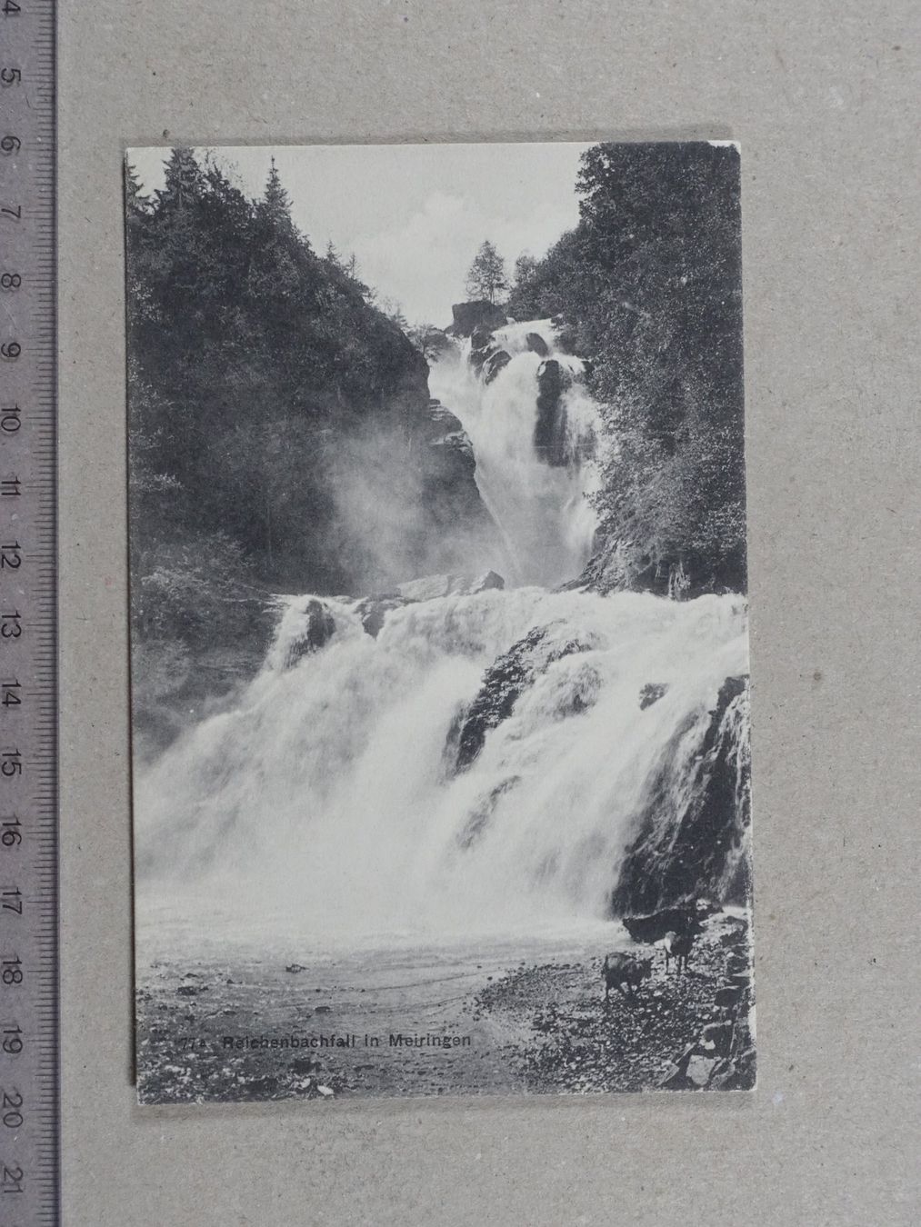 Cartoline postali: Meiringen, Reichenbachfall, Bern, Bach, Wasserfall – Usato da Lenzburg venduto da fh1