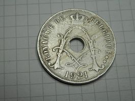 Belgien 25 Centime, 1921 Legende in französisch - "ROYAUME D