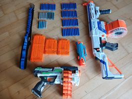Komplettes Nerfset mit Zubehör