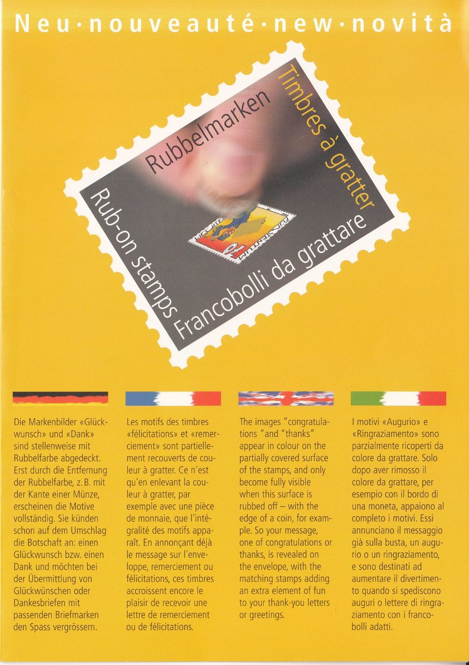 Tutti i francobolli: LBK 1200 - 1201 in Geschenk-Flyer – Usato da Bürglen TG venduto da StampGraf