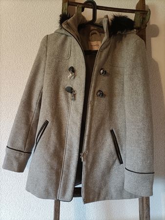 Orsay Wintermantel, Grösse 36, Grau mit Kapuze, neu