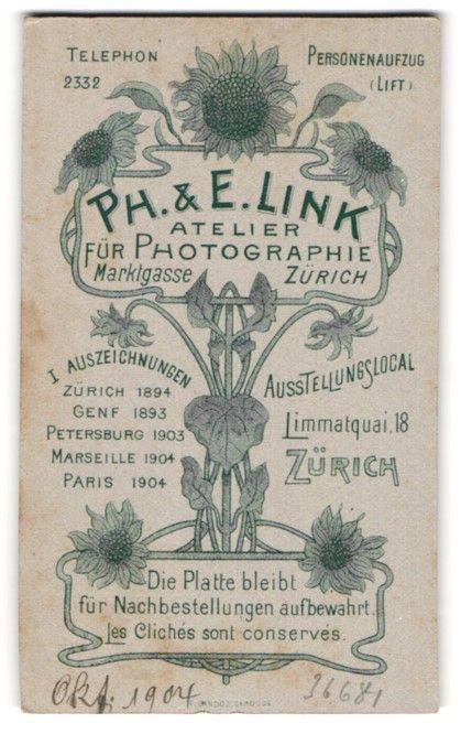 Fotografie & Manifesti: Fotografie Ph., E. Link, Zürich, Limmat – Usato da Berlin venduto da bartko-reher