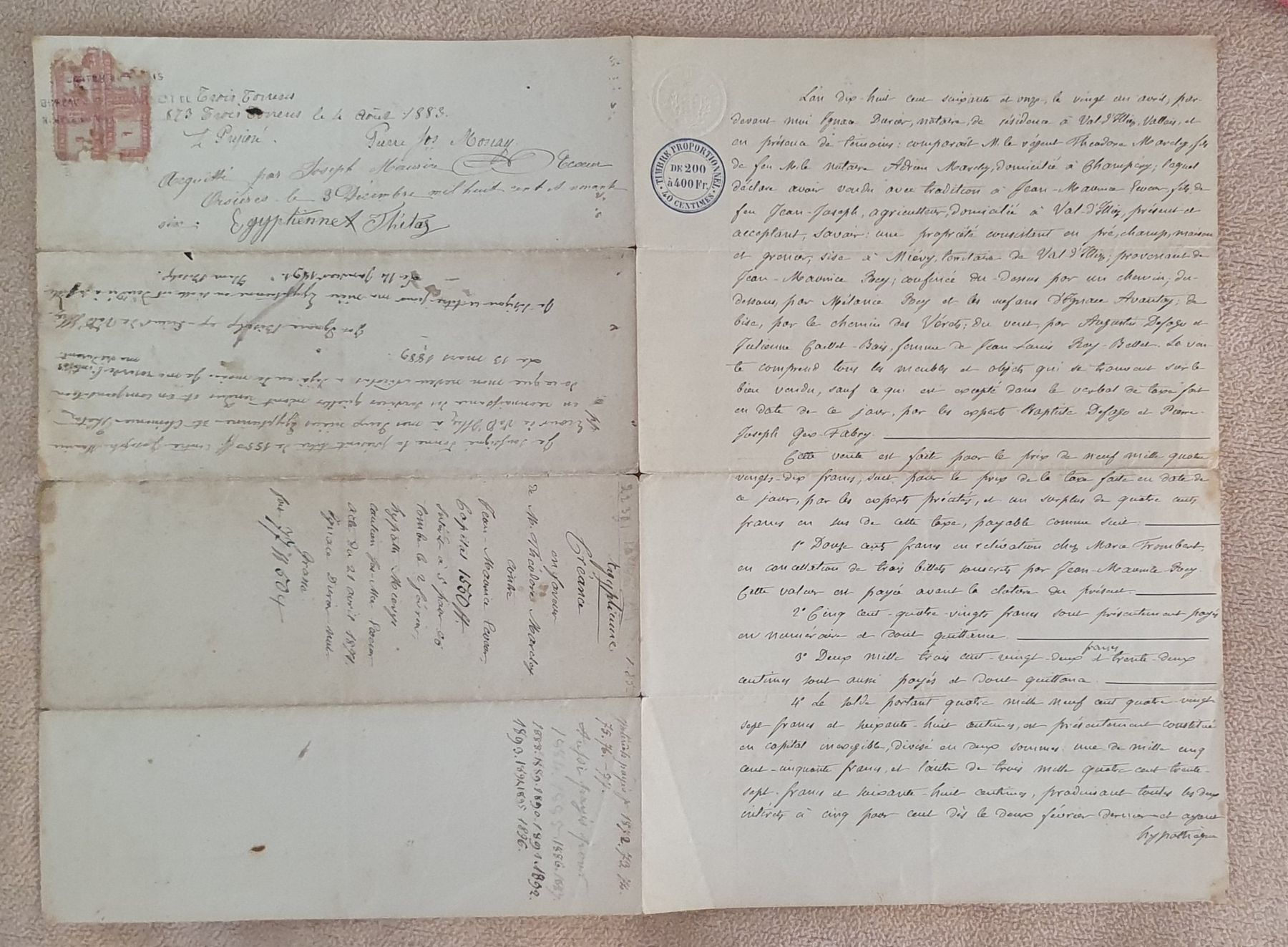 Documenti: Wallis 1883 - antikes Dokument – Usato da Kreuzlingen venduto da Rschweiz1 6