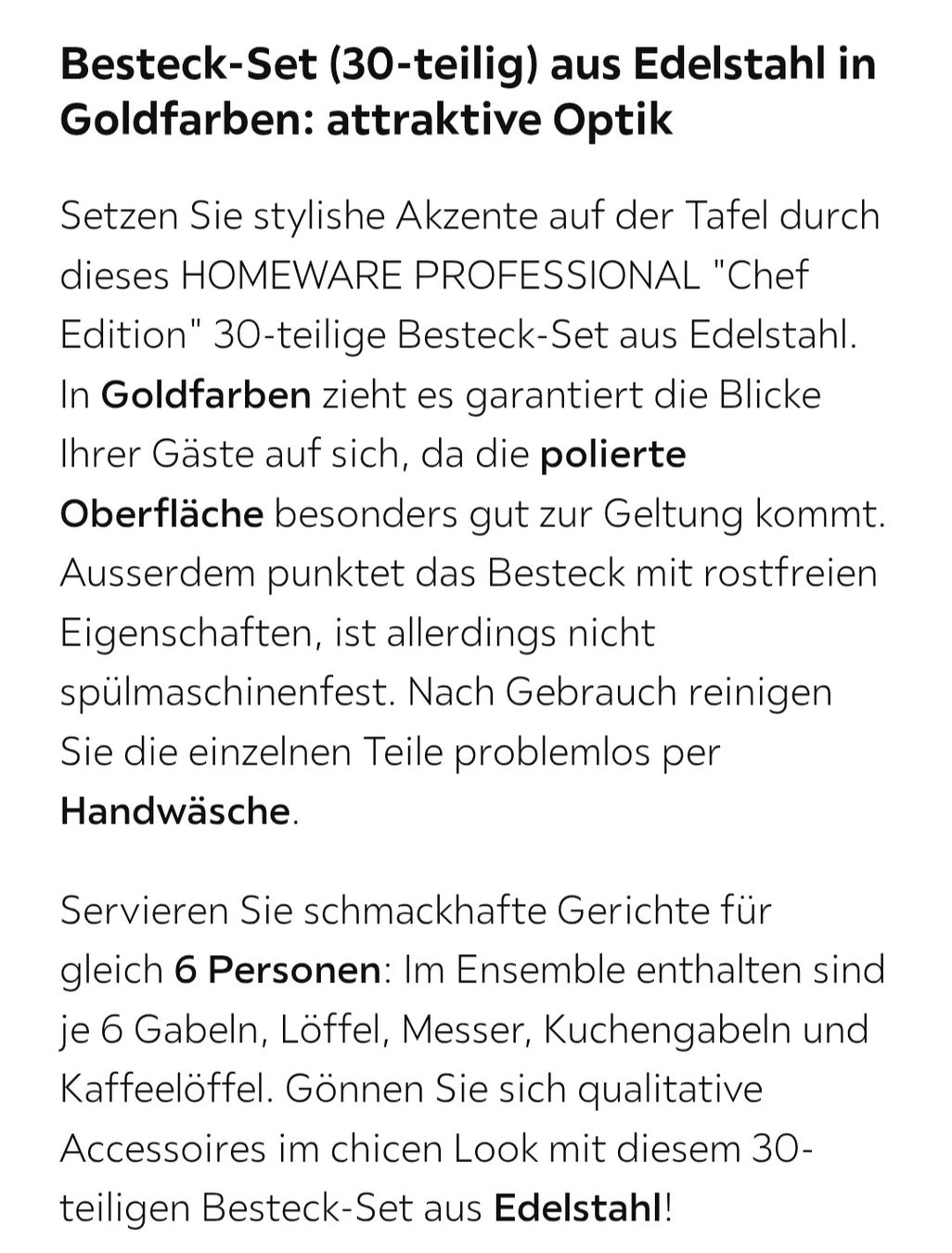 Set di posate: Goldenes Besteck – Nuovo (secondo la descrizione) da Aarburg venduto da Nadineprader 4