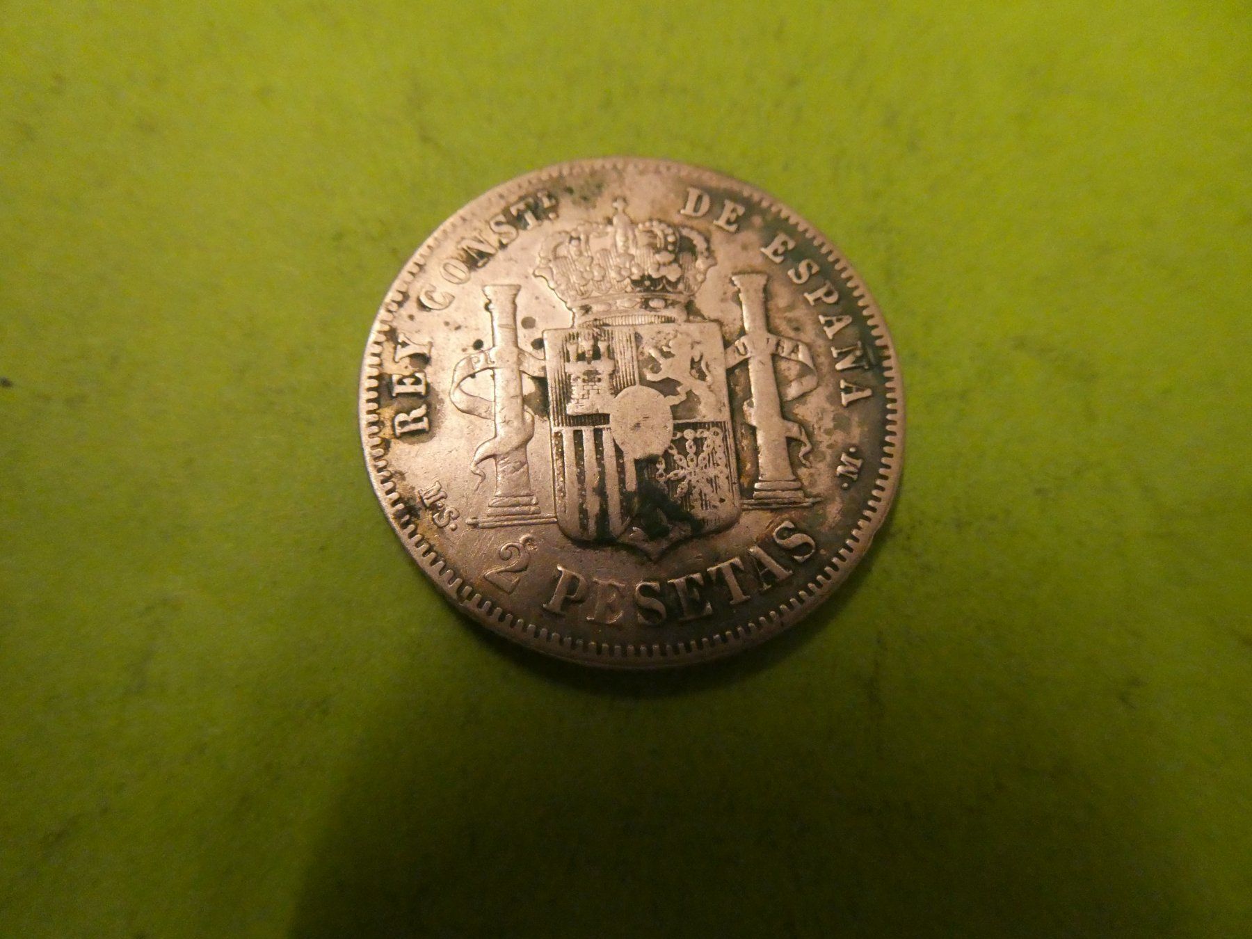 Toutes les monnaies: Spanien 1882, 2 Pesetas   Silber – D'occasion à Hinterforst par Rohusri 1