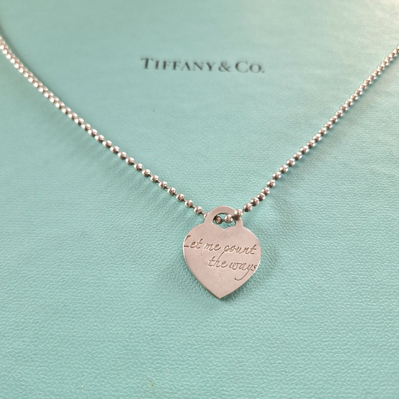 Tiffany & Co. Ketten: 🩵 Tiffany & Co. Herz Let me count the ways - 86cm Halskette – Gebraucht aus Forch von nadinepalermo 1