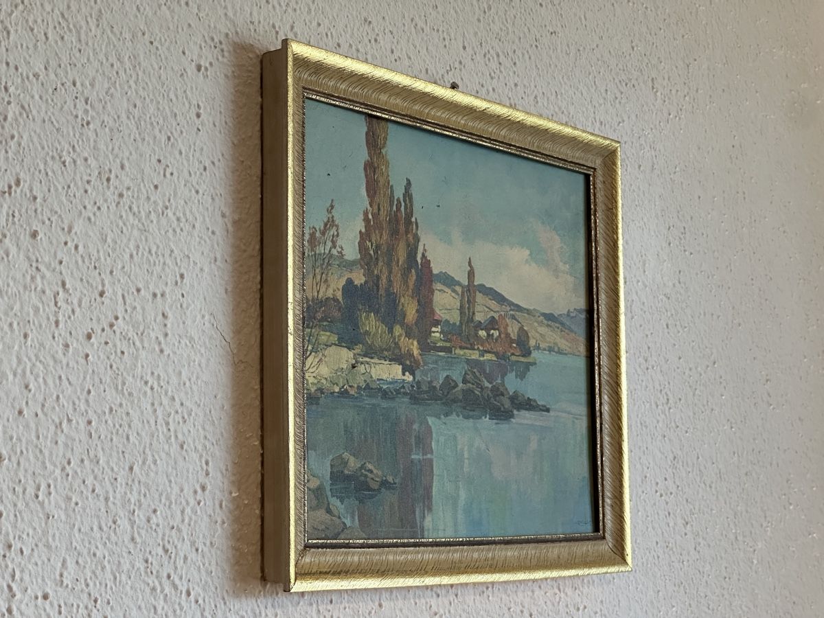 Dipinti: Alter Kunstdruck Seeufer im Herbst – Usato da Hinwil venduto da sin_9j5s 1