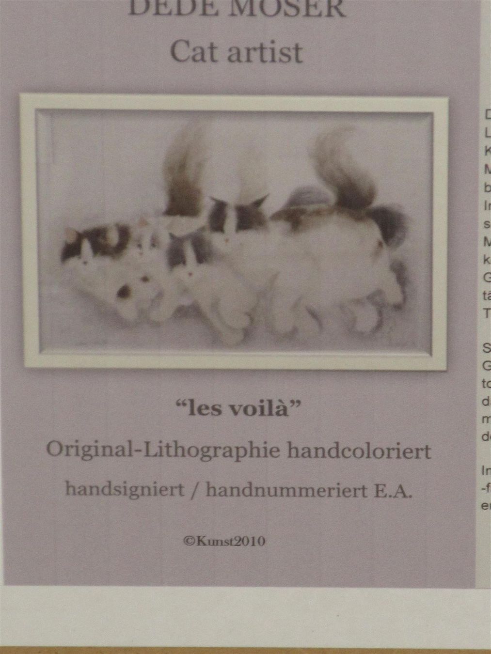 Grafiken & Lithographien: Dede Moser Orig.-Lithographie LES VOILA – Neu (gemäss Beschreibung) aus Weinfelden von Kunst2010 6