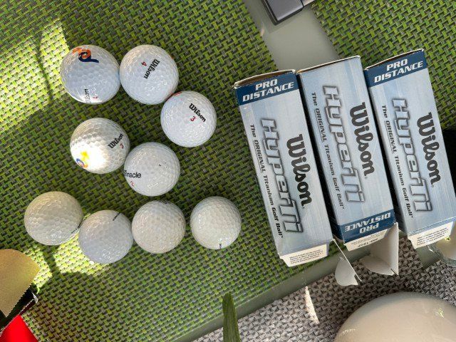 Wilson Bälle: 9 Golfbälle Golf basteln Kugeln Wilson – Gebraucht aus Brunnen von 23068
