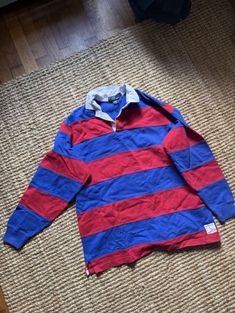 Polo Ralph Lauren Rugby Shirt rot blau Grösse L
