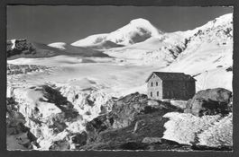 Saas Fee Berggasthaus Langefluh mit Hotelstempel