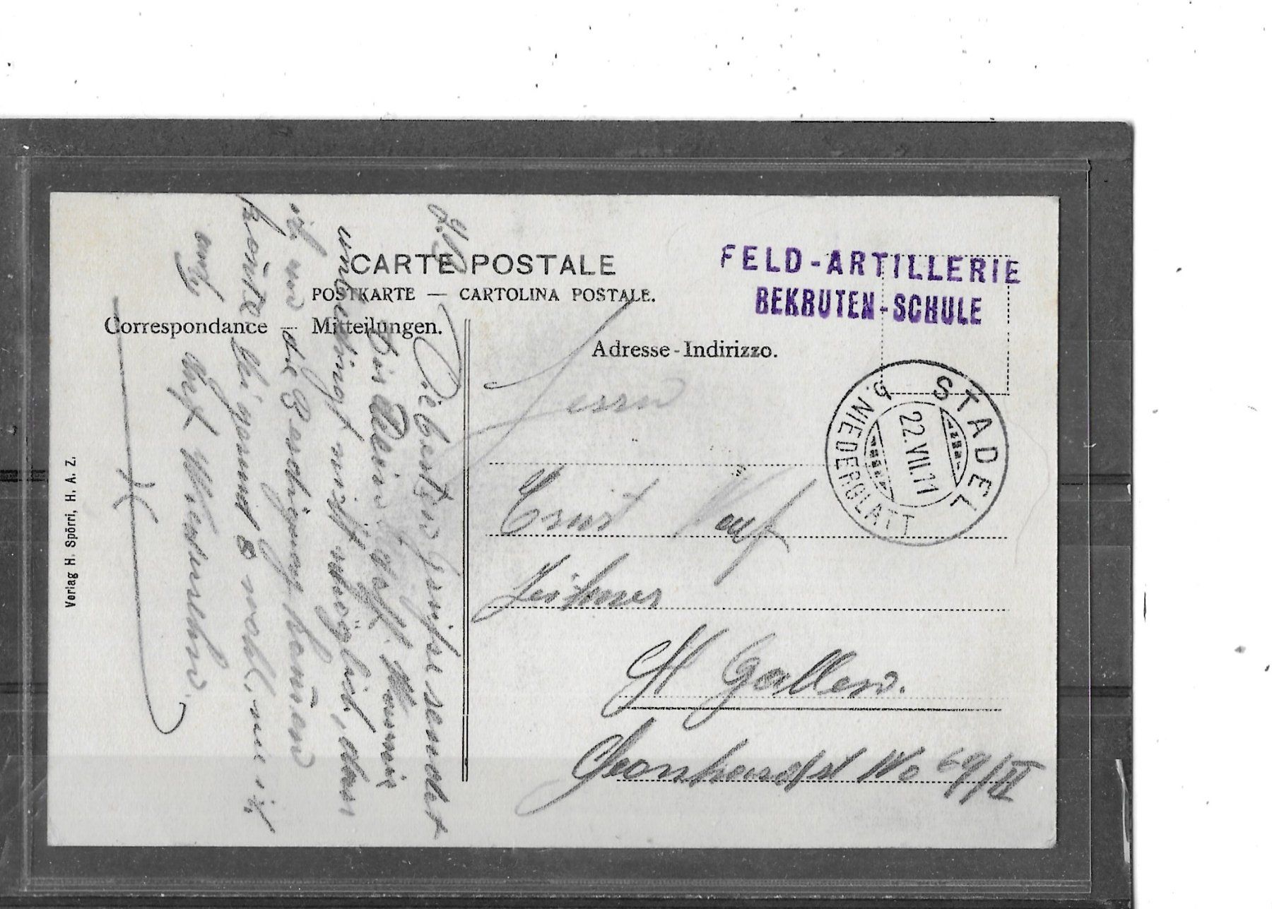 Cartoline postali: ZH Gruss von Stadel 1911 – Usato da Schocherswil venduto da Wilare 1