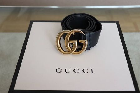 GUCCI Ceinture Femme GG Marmont Noir/Gold ? 2018 État 5/10