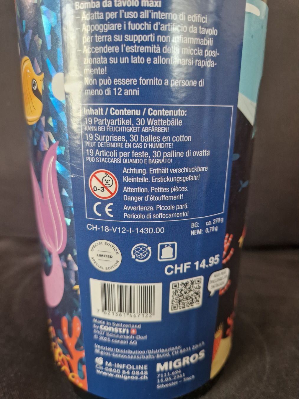 Migros Tutte le decorazioni: Bombe de table maxi pour la fête - Tischbombe – Nuovo e nell'imballaggio originale da Villars-sur-Glâne venduto da Agnie80 2