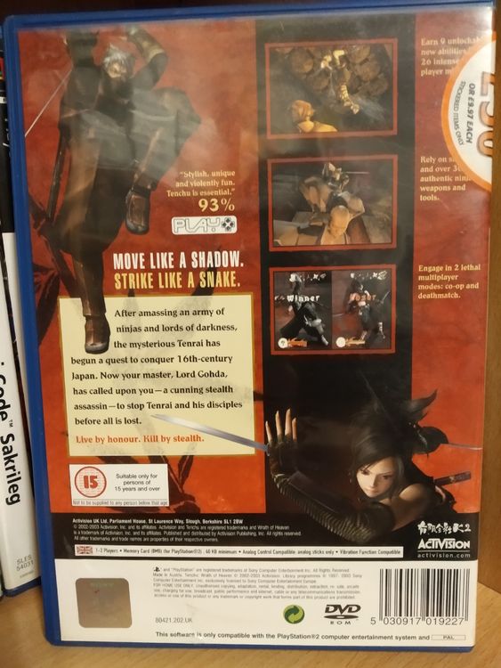 sony playstation 2 tenchu