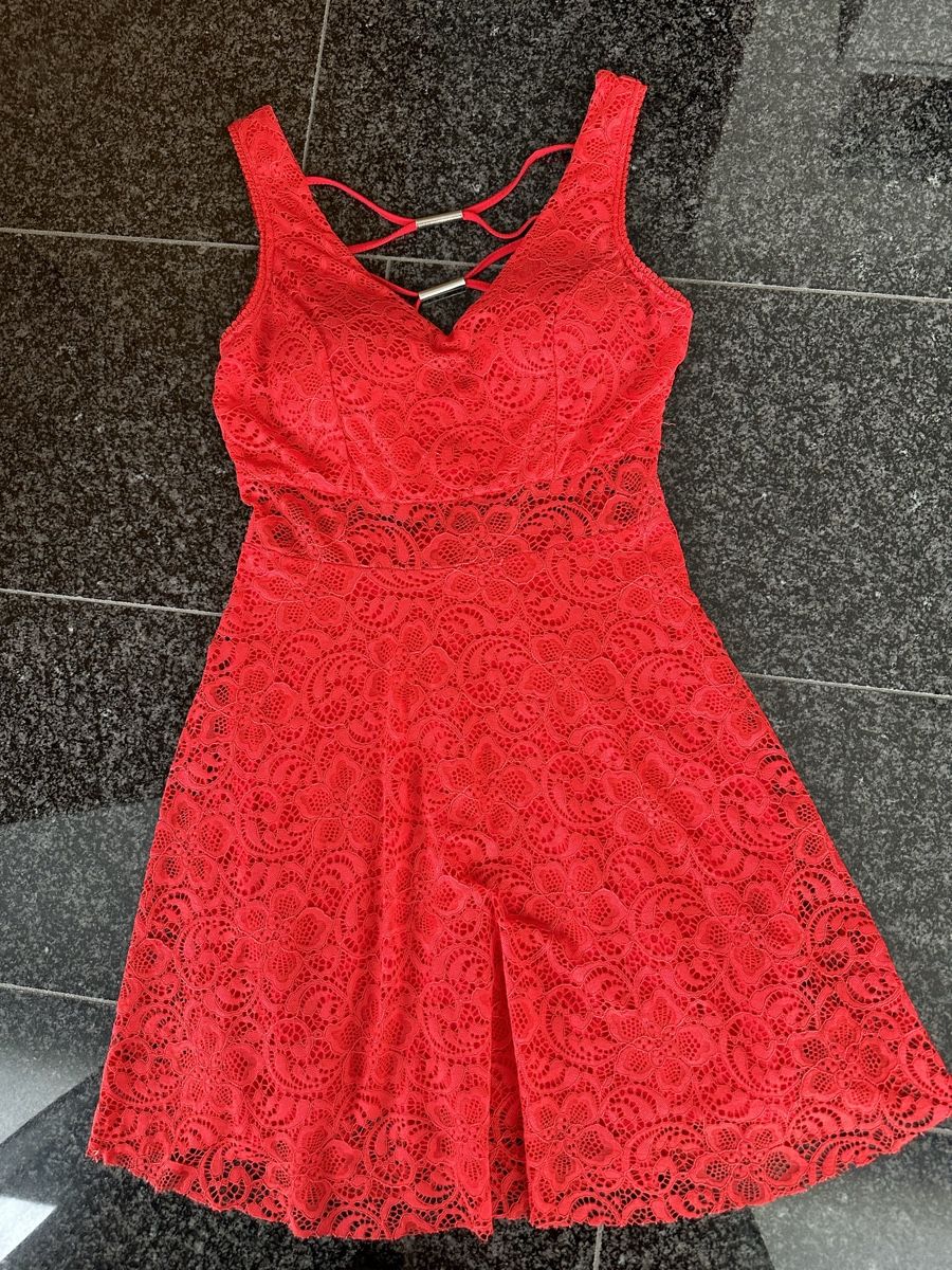 Robes: Rotes Spitzen Sommerkleid Grösse S – D'occasion à Wettswil par haddy91 1