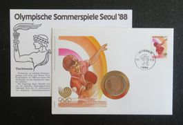 Münzbrief Olympische Sommerspiele Seoul