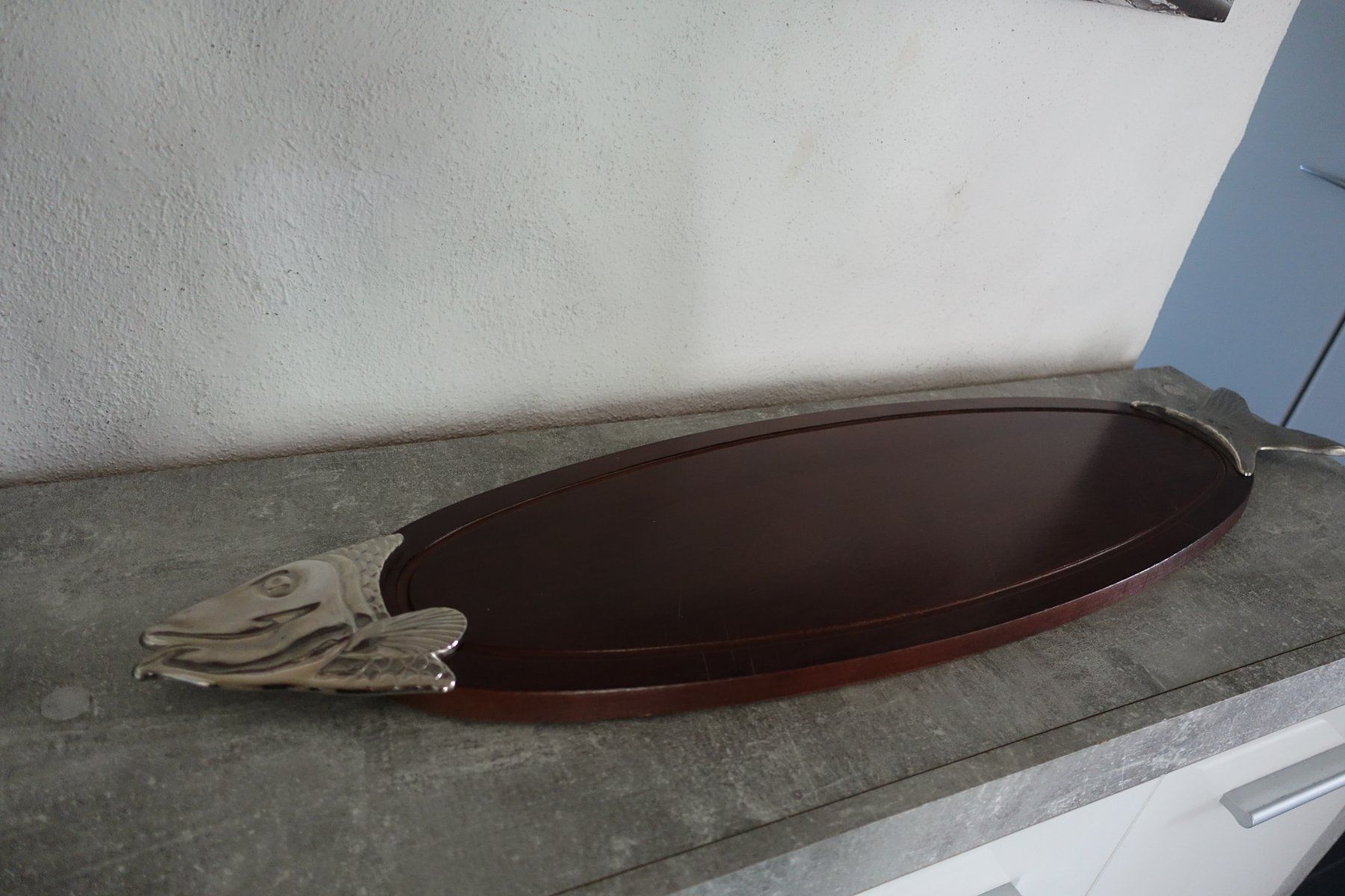 Piatti di portata: Fischbrett, Servierbrett Holz/Edelstahl – Usato da Belp venduto da Mazarron58 1