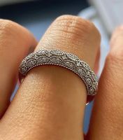 Echt Weißgold Diamantring mit natürlichen Diamanten ,0,67 ct
