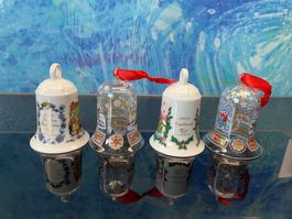 4 Hutschenreuther Glocken Weihnachtsdeko Christbaum Glocke