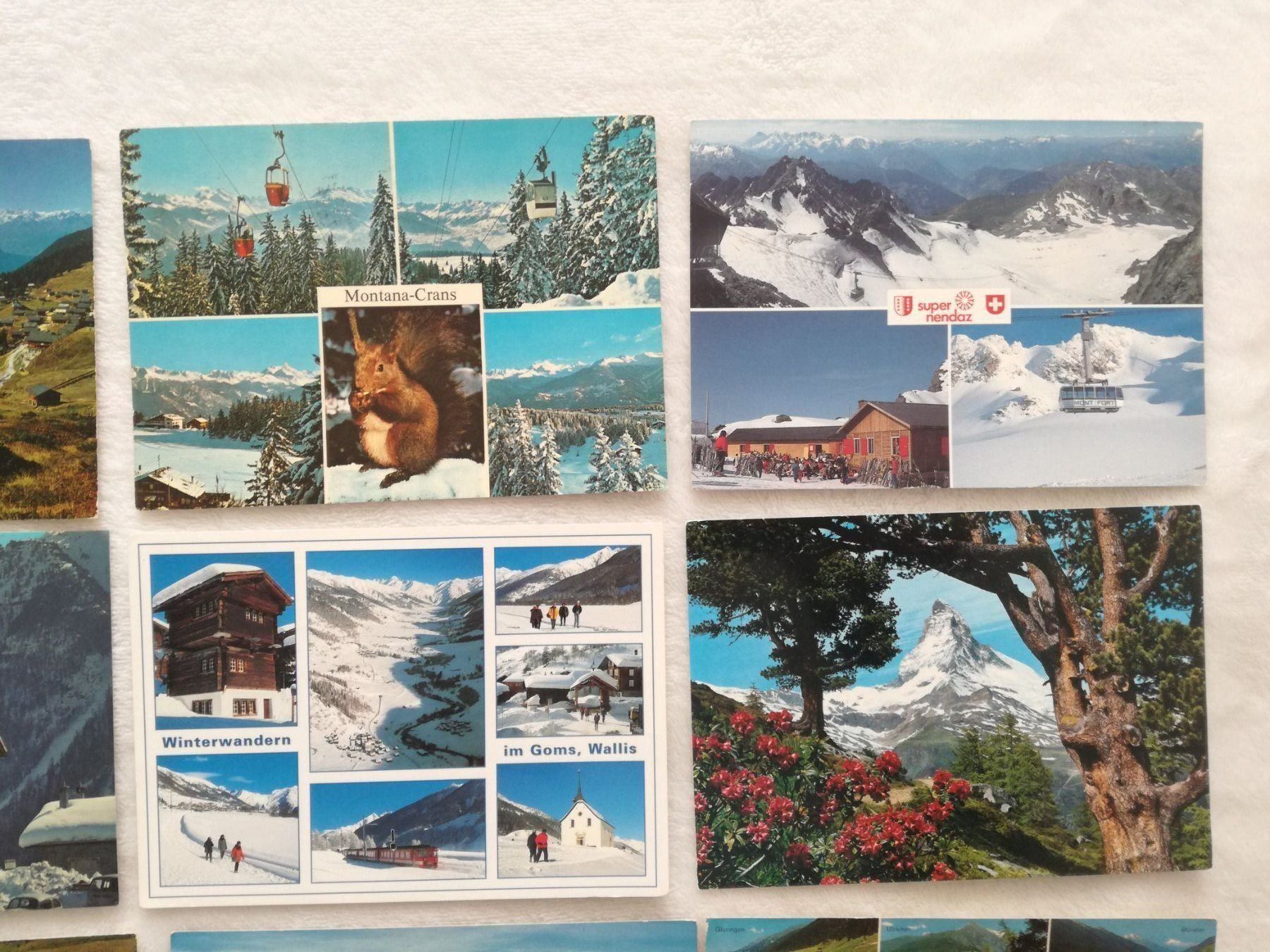 Cartoline postali: 16 AK Kanton Wallis – Usato da Zürich venduto da Tolima194 2