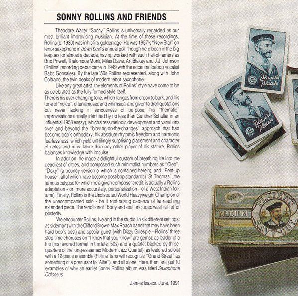 CD: Sonny Rollins And Friends COMPACT JAZZ Nat Adderley ... CD – Usato da Kandergrund venduto da Sososo 3