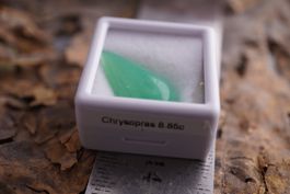 Chrysopras 8.85ct Tropfen   1.-   Edelstein    Räumung